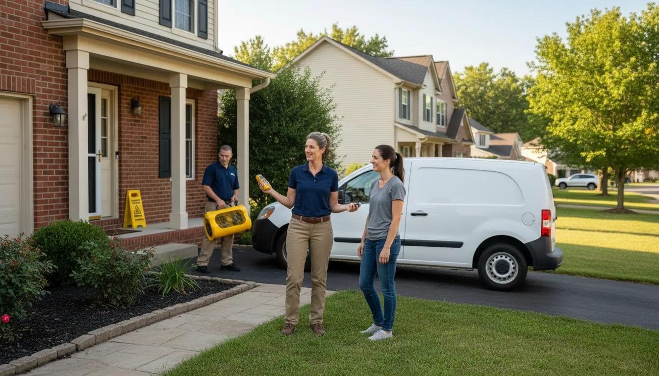 Water restoration image for Water Damage & Restoration Services in Clermont, IA